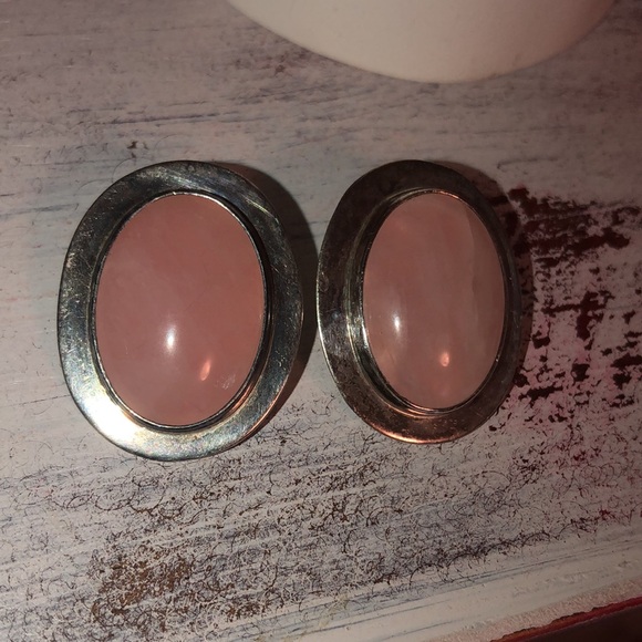 Vintage Rose Quartz Sterling Silver Earrings from the 1990’s! - Picture 10 of 15